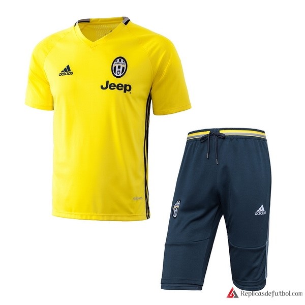 Camiseta Entrenamiento Juventus Conjunto Completo 2017-2018 Amarillo Azul